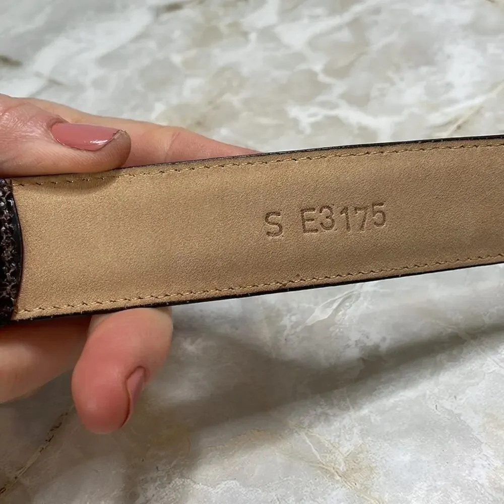 Vintage Brighton-style western croc leather belt